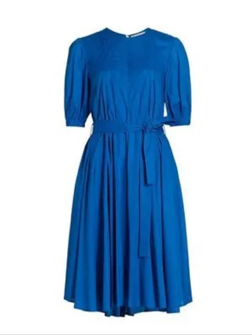 Merlette Wolkers A-Line Puff Sleeve Azure Blue Cottagecore Midi Dress Size M